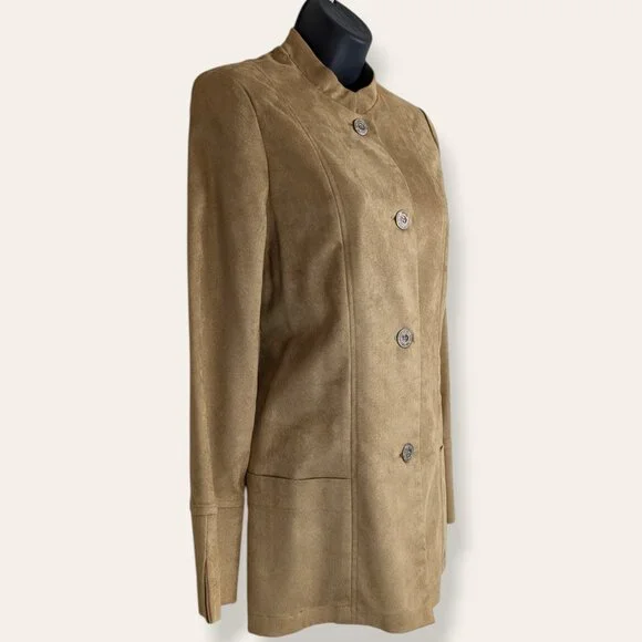 🍁NWT Vintage Judy Joannou Micro Suede Jacket - Picture 2 of 7